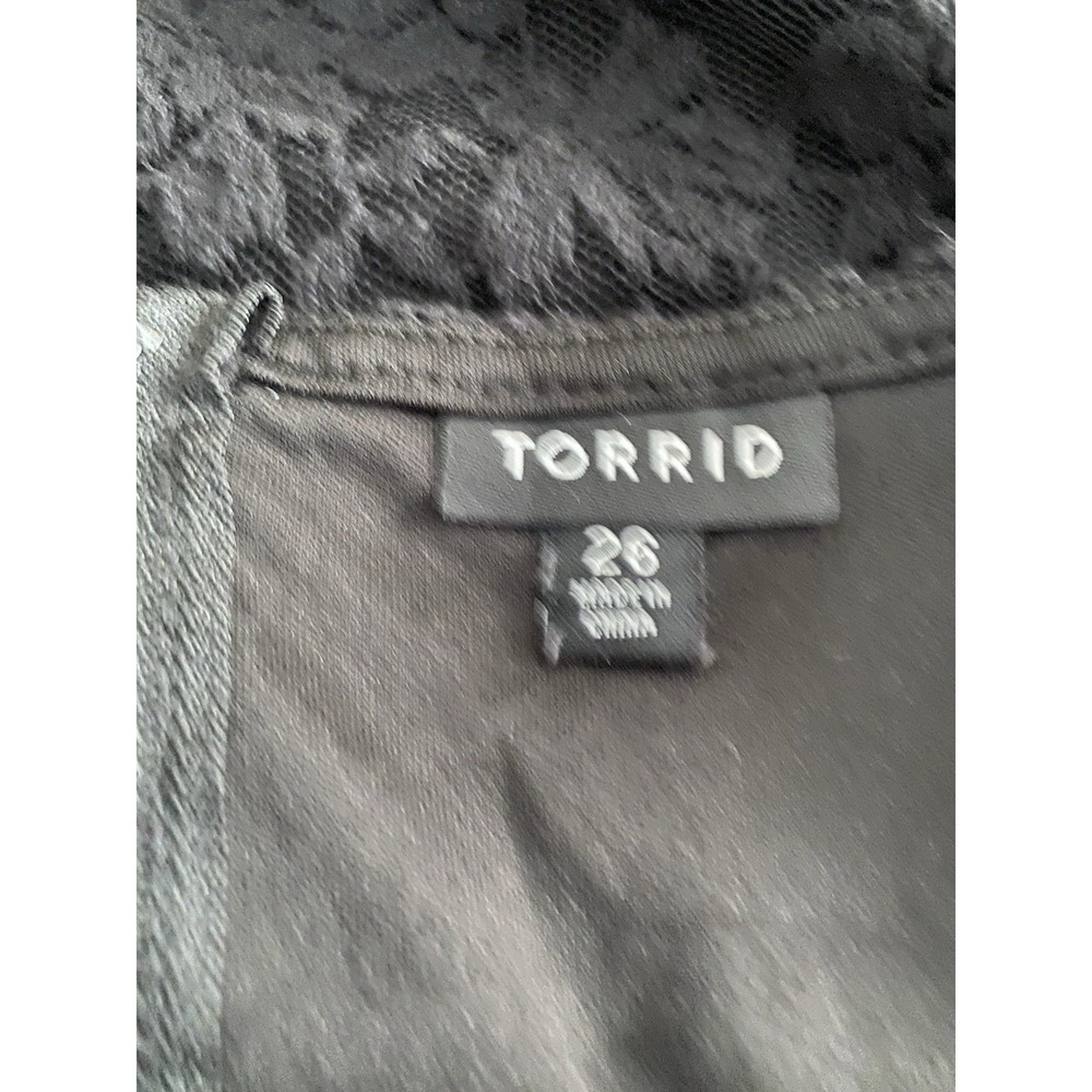 Torrid Women Black Lace Dress SZ 26 (4X) Fit & Flare A-Line Scoop Neck 10626321 - Picture 8 of 10